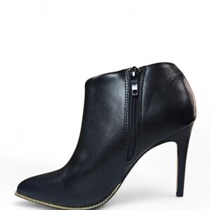 BCBGeneration Hadix Bootie Black‎ Gold Boot Trim Size 6